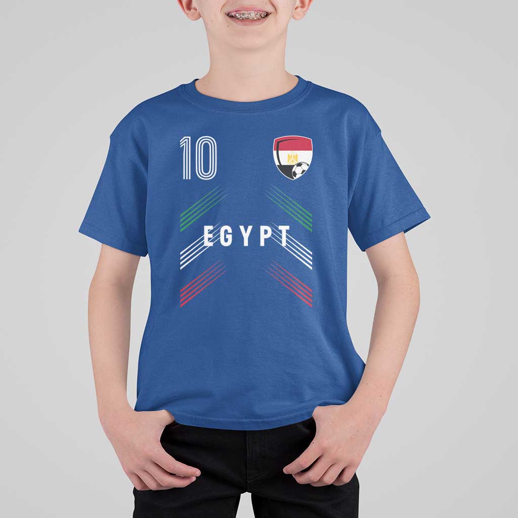 Egypt Soccer Sports Graphic Number 10 Jersey Style T Shirt For Kid Proud Egyptian Football Fans Game Day Pride
