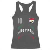 Egypt Soccer Sports Graphic Number 10 Jersey Style Racerback Tank Top Proud Egyptian Football Fans Game Day Pride