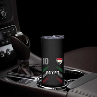 Egypt Soccer Sports Graphic Number 10 Jersey Style Skinny Tumbler Proud Egyptian Football Fans Game Day Pride