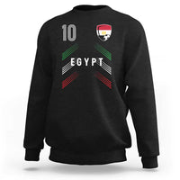 Egypt Soccer Sports Graphic Number 10 Jersey Style Sweatshirt Proud Egyptian Football Fans Game Day Pride