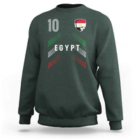 Egypt Soccer Sports Graphic Number 10 Jersey Style Sweatshirt Proud Egyptian Football Fans Game Day Pride