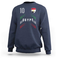 Egypt Soccer Sports Graphic Number 10 Jersey Style Sweatshirt Proud Egyptian Football Fans Game Day Pride