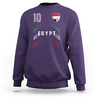Egypt Soccer Sports Graphic Number 10 Jersey Style Sweatshirt Proud Egyptian Football Fans Game Day Pride