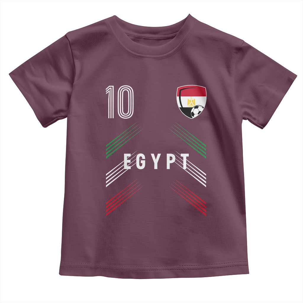 Egypt Soccer Sports Graphic Number 10 Jersey Style Toddler T Shirt Proud Egyptian Football Fans Game Day Pride