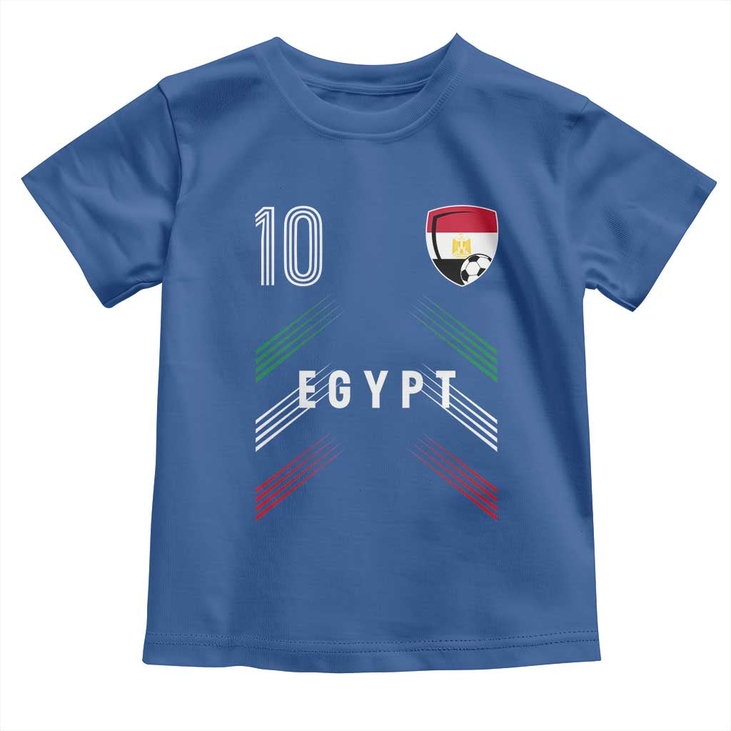 Egypt Soccer Sports Graphic Number 10 Jersey Style Toddler T Shirt Proud Egyptian Football Fans Game Day Pride