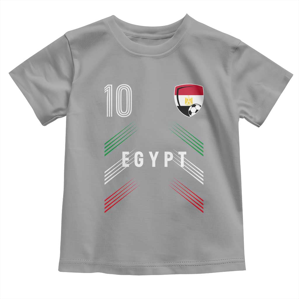 Egypt Soccer Sports Graphic Number 10 Jersey Style Toddler T Shirt Proud Egyptian Football Fans Game Day Pride