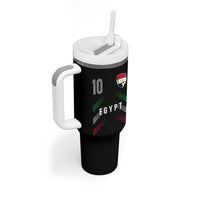 Egypt Soccer Sports Graphic Number 10 Jersey Style Tumbler With Handle Proud Egyptian Football Fans Game Day Pride