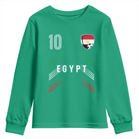 Egypt Soccer Sports Graphic Number 10 Jersey Style Youth Sweatshirt Proud Egyptian Football Fans Game Day Pride