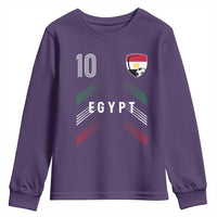 Egypt Soccer Sports Graphic Number 10 Jersey Style Youth Sweatshirt Proud Egyptian Football Fans Game Day Pride