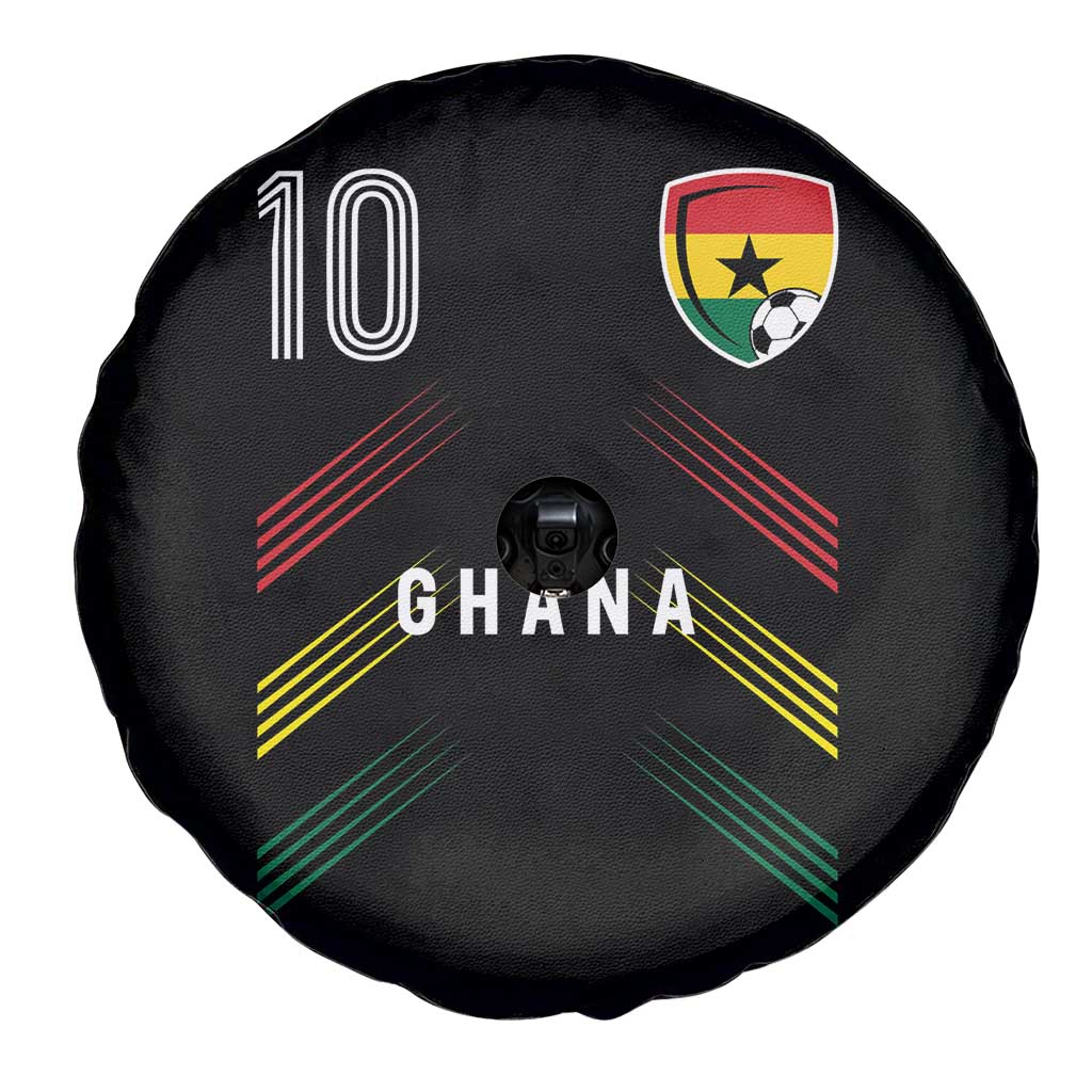 Ghana Soccer Sports Graphic Number 10 Jersey Style Spare Tire Cover Proud Ghanaian Football Fans Game Day Pride
