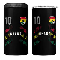 Ghana Soccer Sports Graphic Number 10 Jersey Style 4 in 1 Can Cooler Tumbler Proud Ghanaian Football Fans Game Day Pride