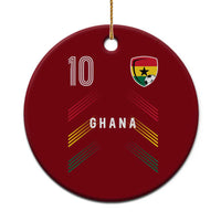 Ghana Soccer Sports Graphic Number 10 Jersey Style Ceramic Ornament Proud Ghanaian Football Fans Game Day Pride
