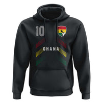 Ghana Soccer Sports Graphic Number 10 Jersey Style Hoodie Proud Ghanaian Football Fans Game Day Pride