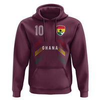 Ghana Soccer Sports Graphic Number 10 Jersey Style Hoodie Proud Ghanaian Football Fans Game Day Pride
