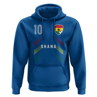 Ghana Soccer Sports Graphic Number 10 Jersey Style Hoodie Proud Ghanaian Football Fans Game Day Pride