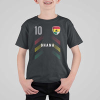 Ghana Soccer Sports Graphic Number 10 Jersey Style T Shirt For Kid Proud Ghanaian Football Fans Game Day Pride