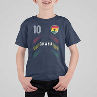 Ghana Soccer Sports Graphic Number 10 Jersey Style T Shirt For Kid Proud Ghanaian Football Fans Game Day Pride