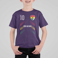 Ghana Soccer Sports Graphic Number 10 Jersey Style T Shirt For Kid Proud Ghanaian Football Fans Game Day Pride