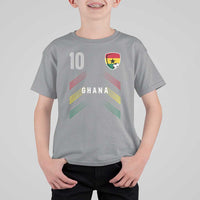 Ghana Soccer Sports Graphic Number 10 Jersey Style T Shirt For Kid Proud Ghanaian Football Fans Game Day Pride