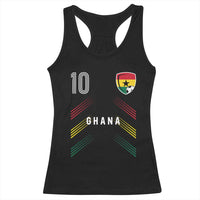 Ghana Soccer Sports Graphic Number 10 Jersey Style Racerback Tank Top Proud Ghanaian Football Fans Game Day Pride