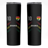 Ghana Soccer Sports Graphic Number 10 Jersey Style Skinny Tumbler Proud Ghanaian Football Fans Game Day Pride