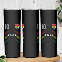 Ghana Soccer Sports Graphic Number 10 Jersey Style Skinny Tumbler Proud Ghanaian Football Fans Game Day Pride