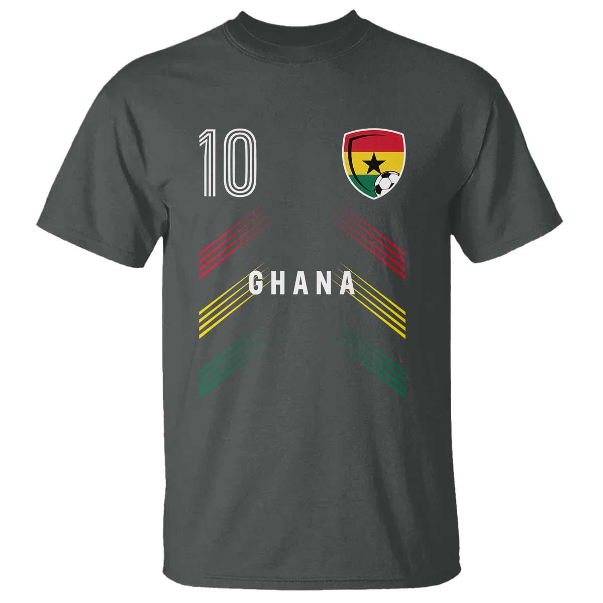 Ghana Soccer Sports Graphic Number 10 Jersey Style T Shirt Proud Ghanaian Football Fans Game Day Pride