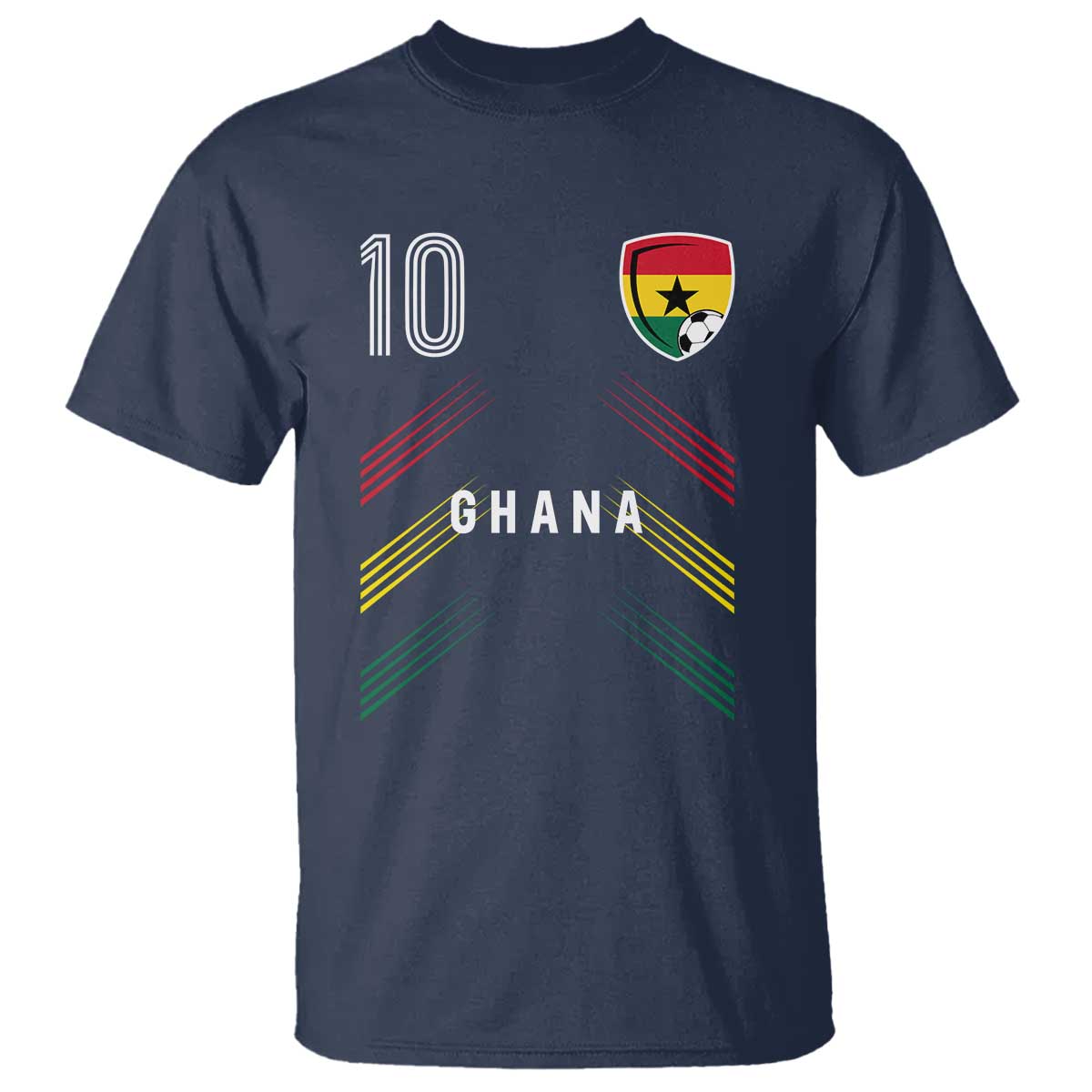 Ghana Soccer Sports Graphic Number 10 Jersey Style T Shirt Proud Ghanaian Football Fans Game Day Pride