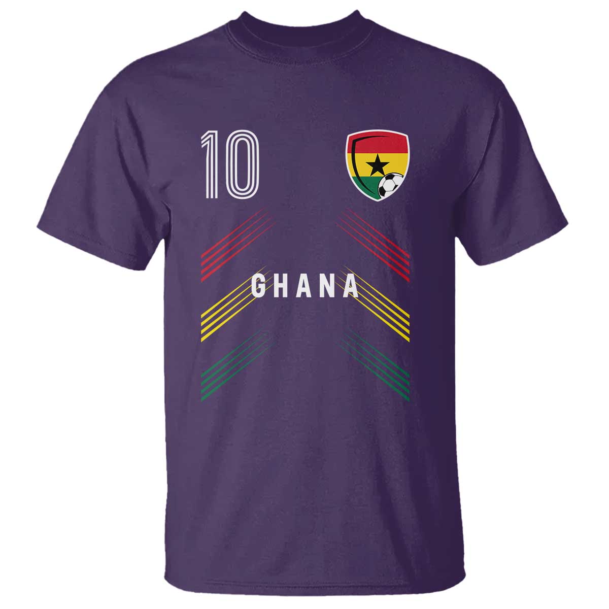 Ghana Soccer Sports Graphic Number 10 Jersey Style T Shirt Proud Ghanaian Football Fans Game Day Pride