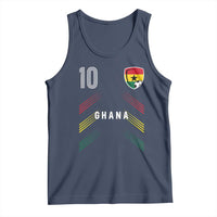 Ghana Soccer Sports Graphic Number 10 Jersey Style Tank Top Proud Ghanaian Football Fans Game Day Pride