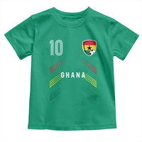 Ghana Soccer Sports Graphic Number 10 Jersey Style Toddler T Shirt Proud Ghanaian Football Fans Game Day Pride