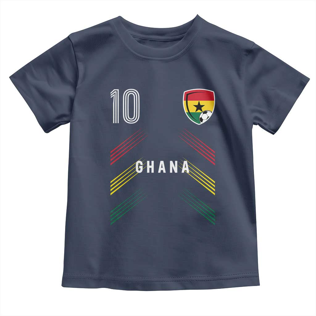 Ghana Soccer Sports Graphic Number 10 Jersey Style Toddler T Shirt Proud Ghanaian Football Fans Game Day Pride