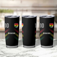 Ghana Soccer Sports Graphic Number 10 Jersey Style Tumbler Cup Proud Ghanaian Football Fans Game Day Pride