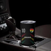 Ghana Soccer Sports Graphic Number 10 Jersey Style Tumbler Cup Proud Ghanaian Football Fans Game Day Pride