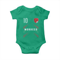 Morocco Soccer Sports Graphic Number 10 Jersey Style Baby Onesie Proud Moroccan Football Fans Game Day Maghreb Pride