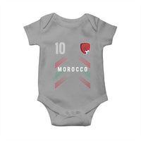 Morocco Soccer Sports Graphic Number 10 Jersey Style Baby Onesie Proud Moroccan Football Fans Game Day Maghreb Pride