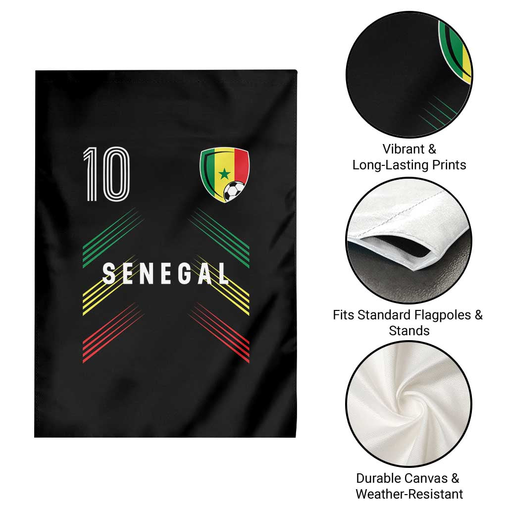 Senegal Soccer Sports Graphic Number 10 Jersey Style Garden Flag Proud Senegalese Football Fans Game Day Pride