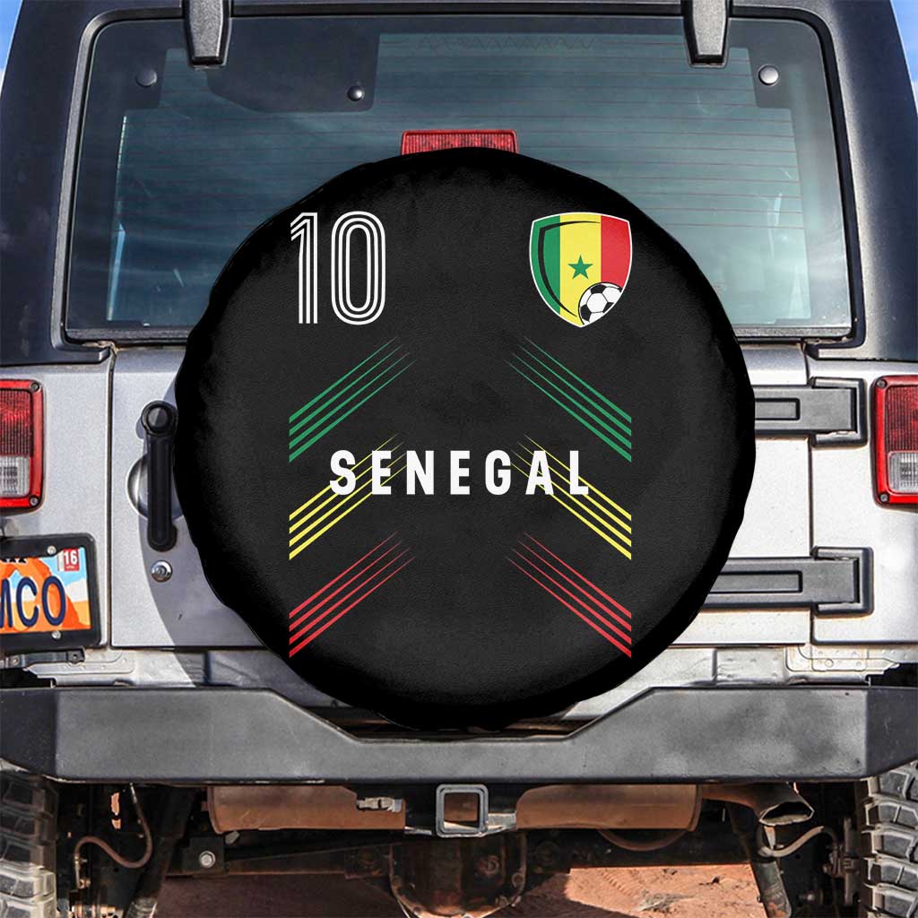 Senegal Soccer Sports Graphic Number 10 Jersey Style Spare Tire Cover Proud Senegalese Football Fans Game Day Pride