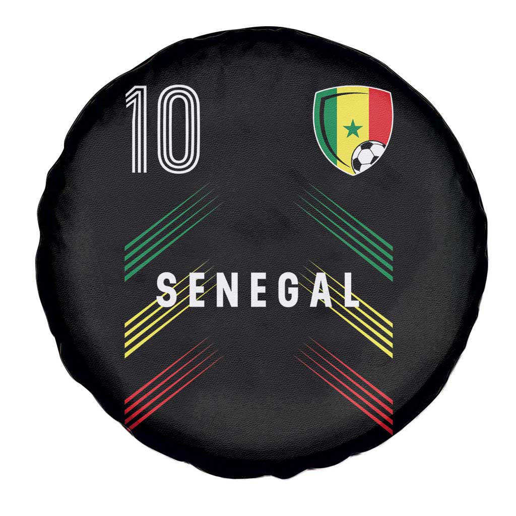 Senegal Soccer Sports Graphic Number 10 Jersey Style Spare Tire Cover Proud Senegalese Football Fans Game Day Pride