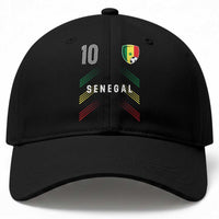 Senegal Soccer Sports Graphic Number 10 Jersey Style Baseball Cap Proud Senegalese Football Fans Game Day Pride