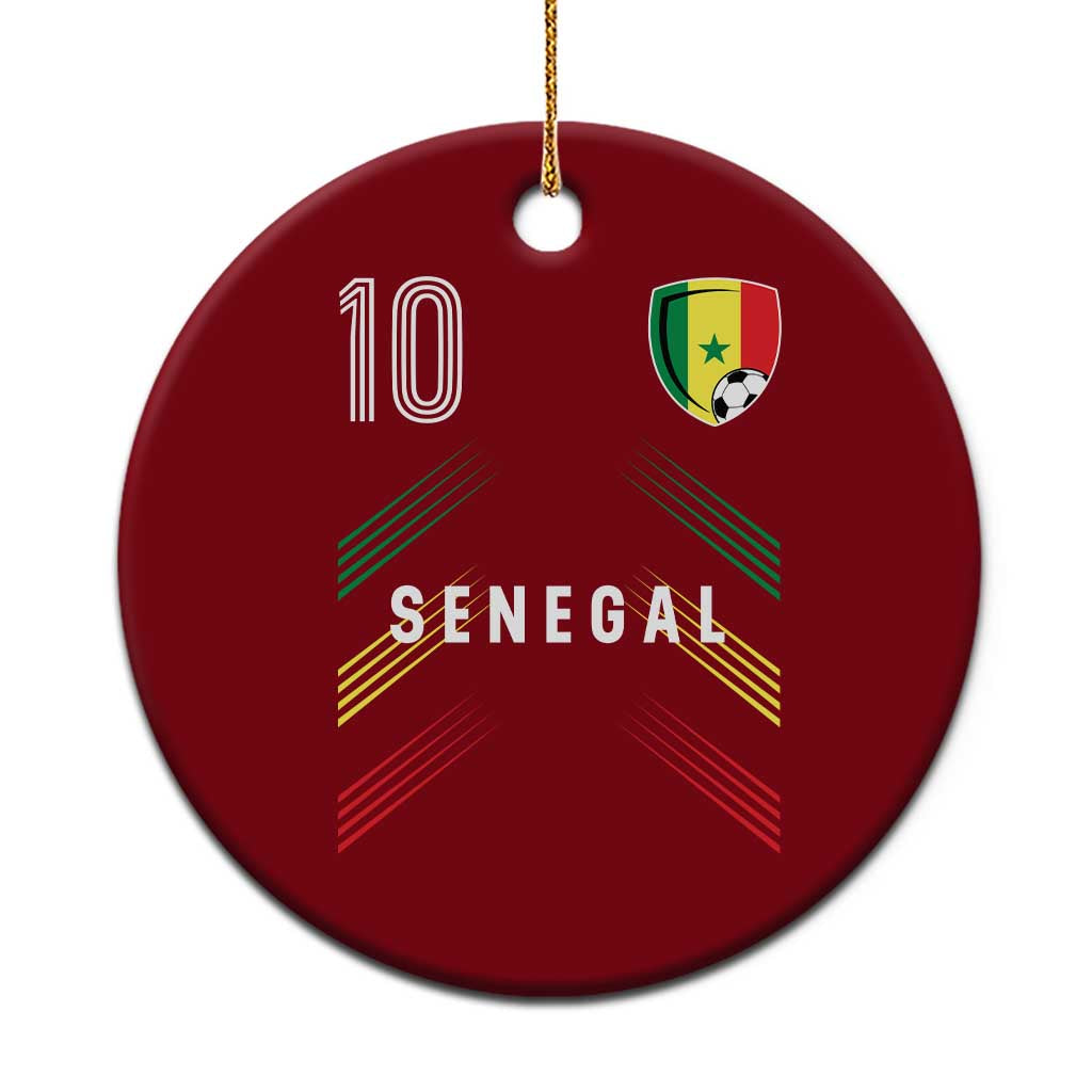 Senegal Soccer Sports Graphic Number 10 Jersey Style Ceramic Ornament Proud Senegalese Football Fans Game Day Pride
