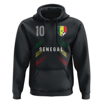 Senegal Soccer Sports Graphic Number 10 Jersey Style Hoodie Proud Senegalese Football Fans Game Day Pride