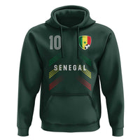 Senegal Soccer Sports Graphic Number 10 Jersey Style Hoodie Proud Senegalese Football Fans Game Day Pride