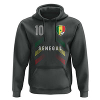 Senegal Soccer Sports Graphic Number 10 Jersey Style Hoodie Proud Senegalese Football Fans Game Day Pride
