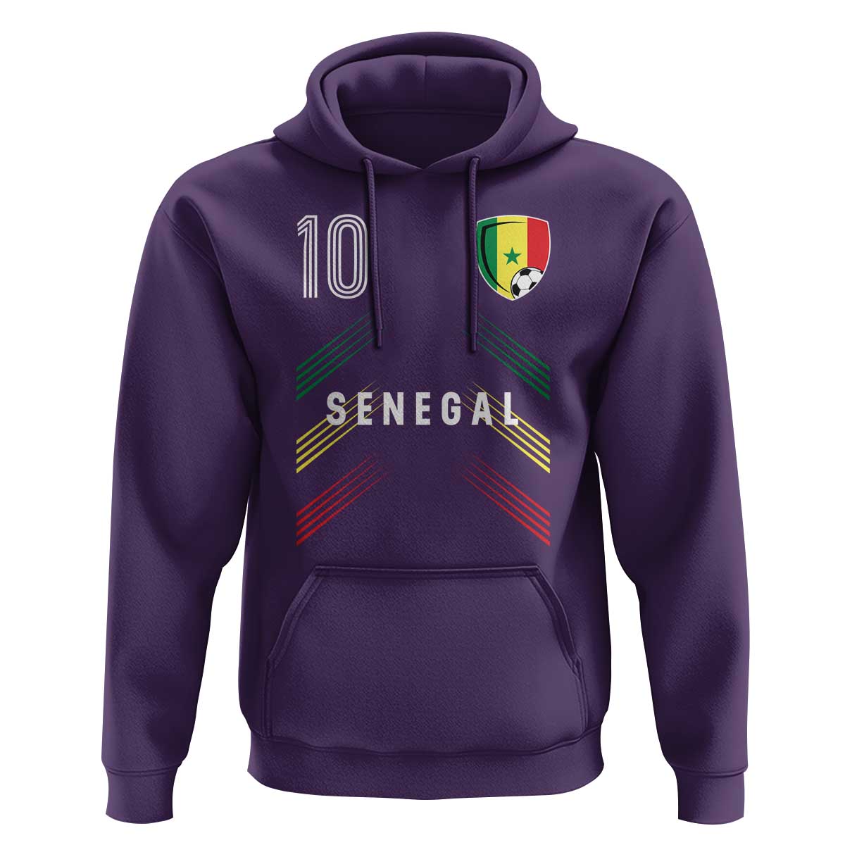 Senegal Soccer Sports Graphic Number 10 Jersey Style Hoodie Proud Senegalese Football Fans Game Day Pride