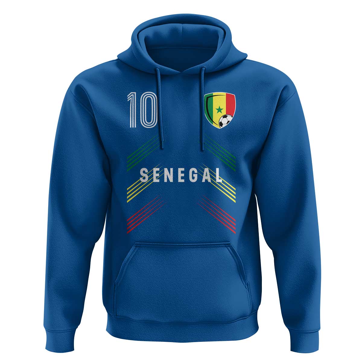 Senegal Soccer Sports Graphic Number 10 Jersey Style Hoodie Proud Senegalese Football Fans Game Day Pride