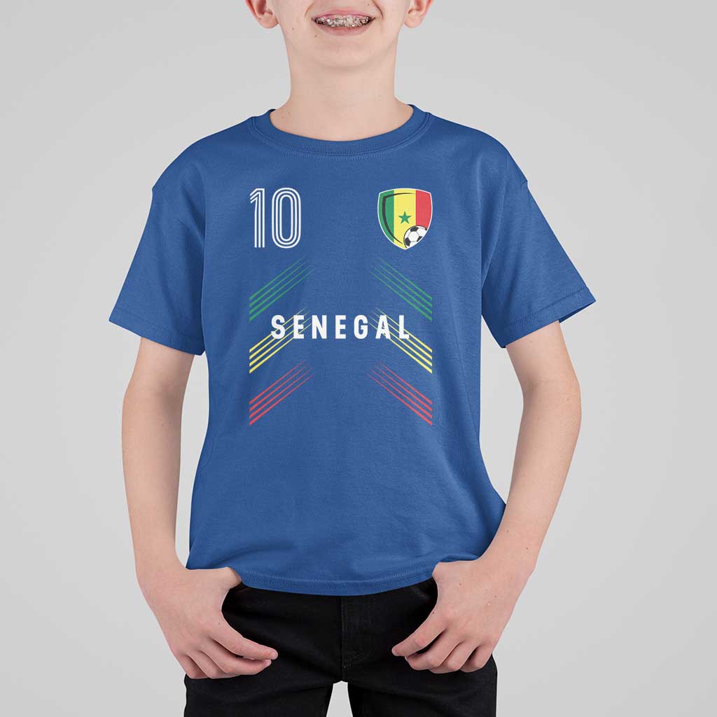 Senegal Soccer Sports Graphic Number 10 Jersey Style T Shirt For Kid Proud Senegalese Football Fans Game Day Pride