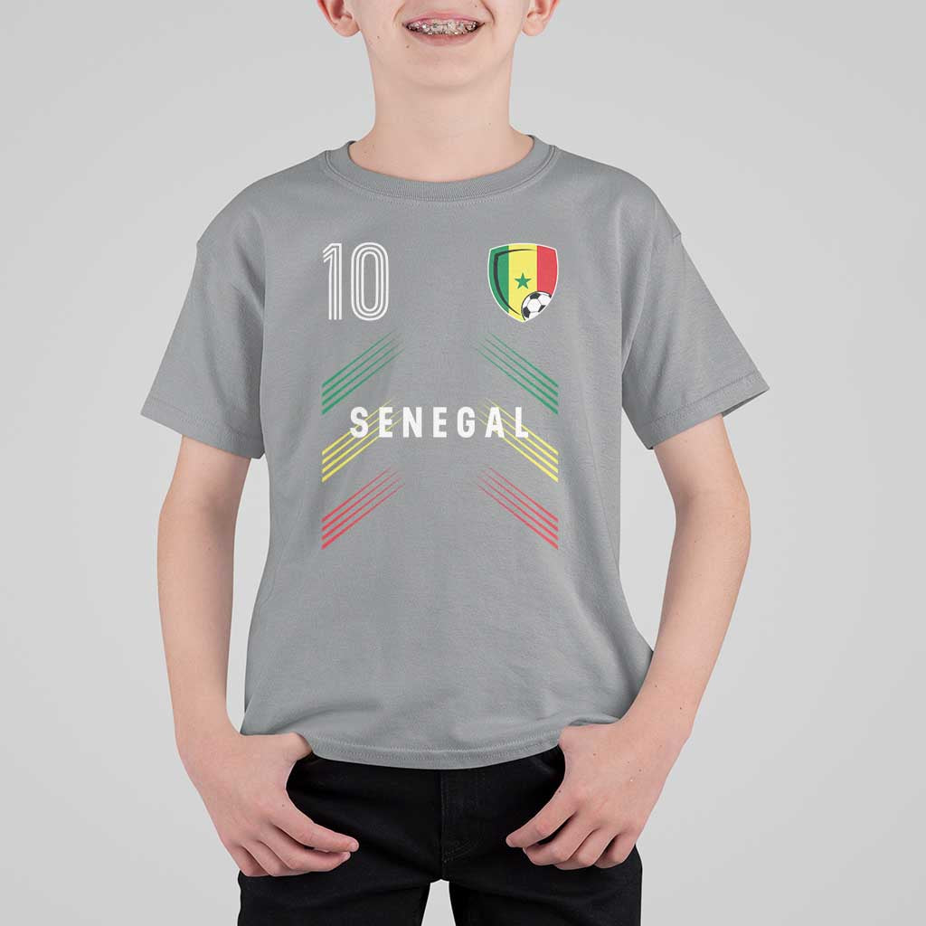 Senegal Soccer Sports Graphic Number 10 Jersey Style T Shirt For Kid Proud Senegalese Football Fans Game Day Pride