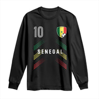 Senegal Soccer Sports Graphic Number 10 Jersey Style Long Sleeve Shirt Proud Senegalese Football Fans Game Day Pride
