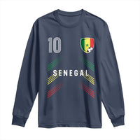 Senegal Soccer Sports Graphic Number 10 Jersey Style Long Sleeve Shirt Proud Senegalese Football Fans Game Day Pride
